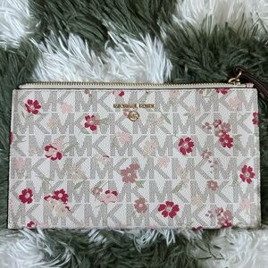 Michael Kors Floral Beige Clutch
